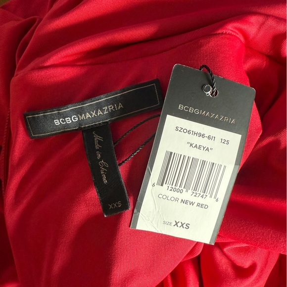 BCBGMAXAZRIA red Kaeya gown goddess XXS NWT - Picture 8 of 13